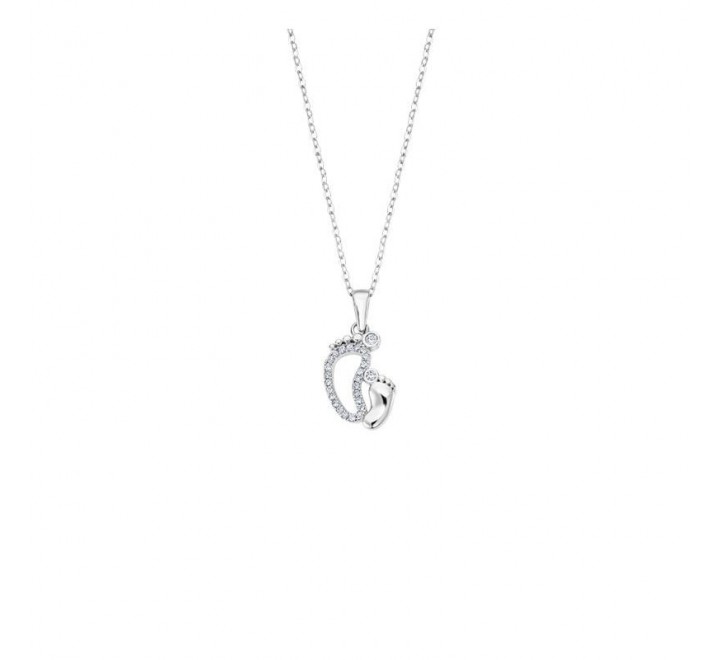 COLLAR SRA PLATA LOTUS PIES BEBES LP3236 1 1