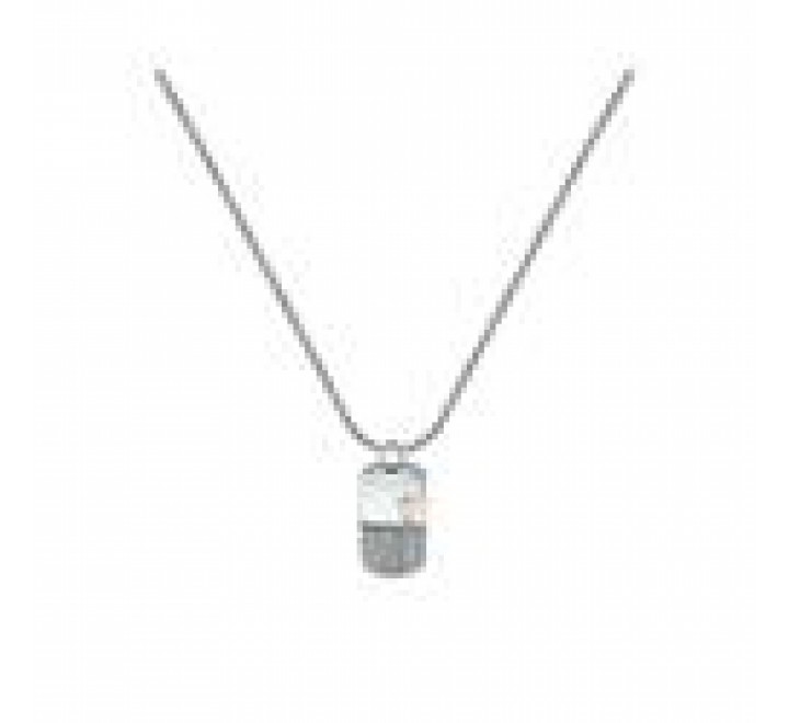 COLLAR MASERATI ACERO CON PLACA Y SIMBOLO JM121ATK09