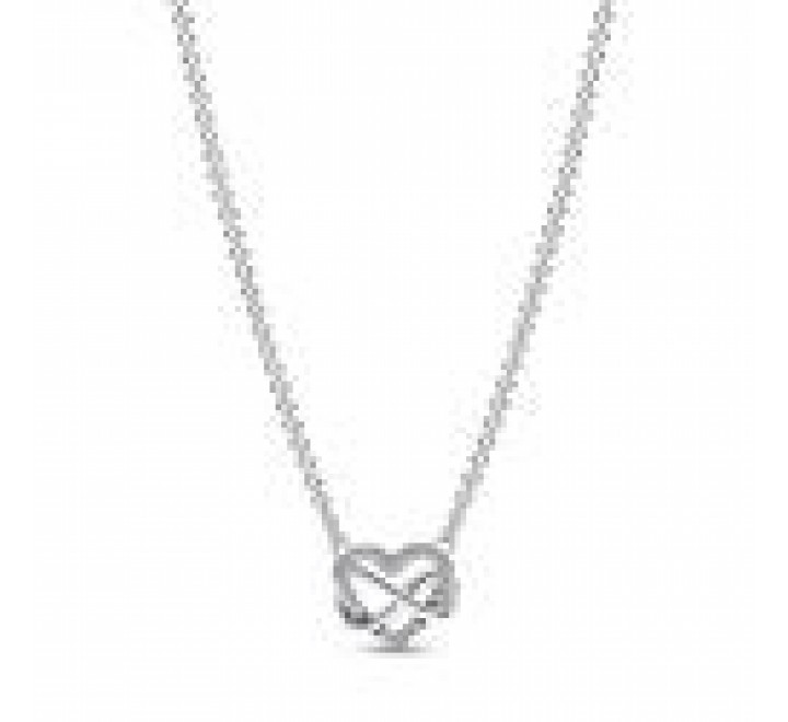 GARGANTILLA PLATA CORAZON CON INFINITO 392666C01-50