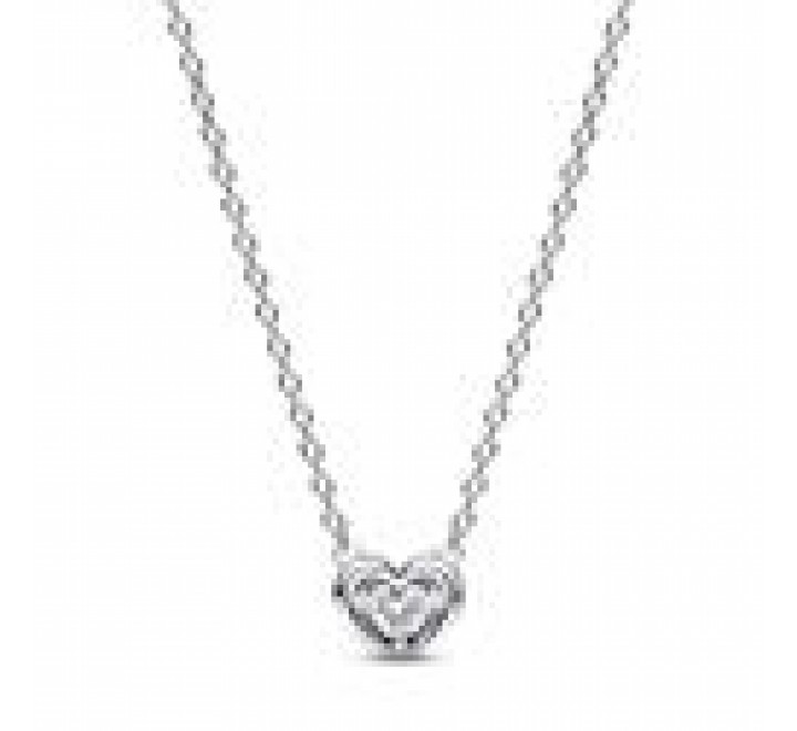 GARGANTILLA PANDORA PLATA CORAZON Y GEMA 392494C01-45