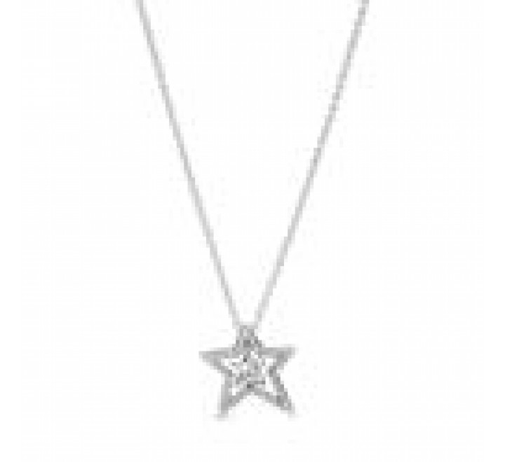 COLLAR PANDORA PLATA ESTRELLA CIRCONITAS 390020C01-45