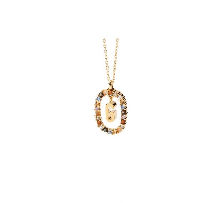 GARGANTILLA PDPAOLA PLATA DORADA LETRA G CO01-266-U
