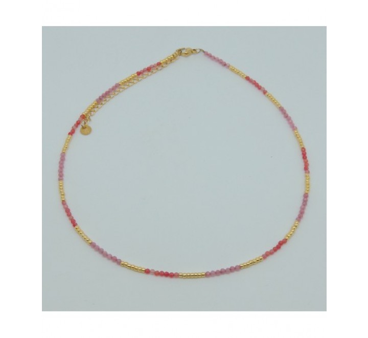 GARGANTILLA IVOIRE ACERO DORADO PIEDRAS Z2015153/30RS