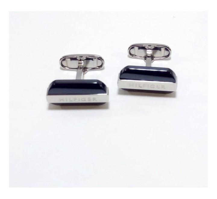 GEMELOS TOMMY HILFIGER ACERO RECTANGULAR PVD AZUL 2790252