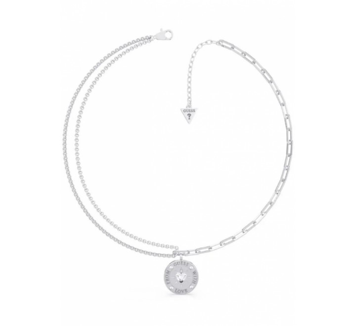 GARGANTILLA GUESS UBN70000 ACERO DOS CADENAS Y COLGANTE