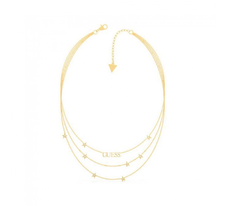 GARGANTILLA GUESS UBN70066 ACERO DORADO MULTICADENA ESTRELLA