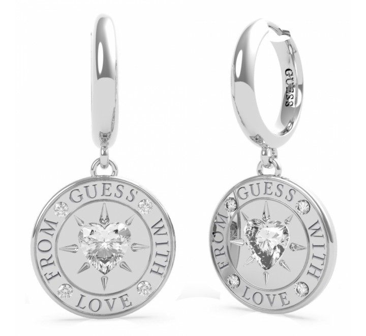 PENDIENTES GUESS UBE70026 ACERO ARO LISO COLGANTE REDONDO