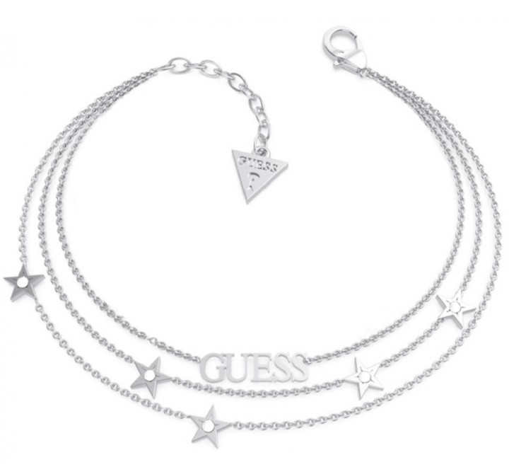 PULSERA GUESS UBB70077-S ACERO TRIPLE CADENA Y ESTRELLAS