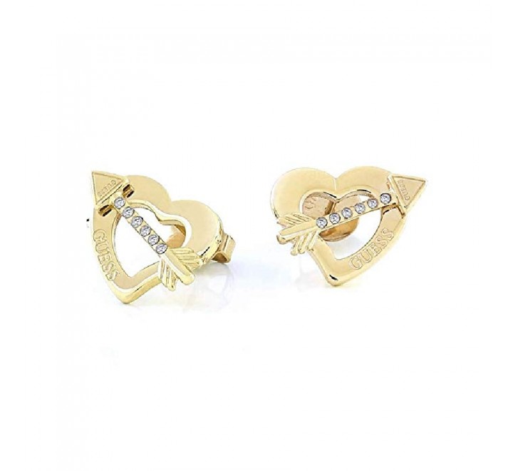 PENDIENTES GUESS UBE79122 ACERO DORADO CORAZON FLECHA