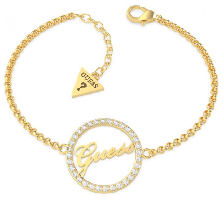 PULSERA GUESS UBB20135-S ACERO CHAPADO DORADO Y CIRCONITAS