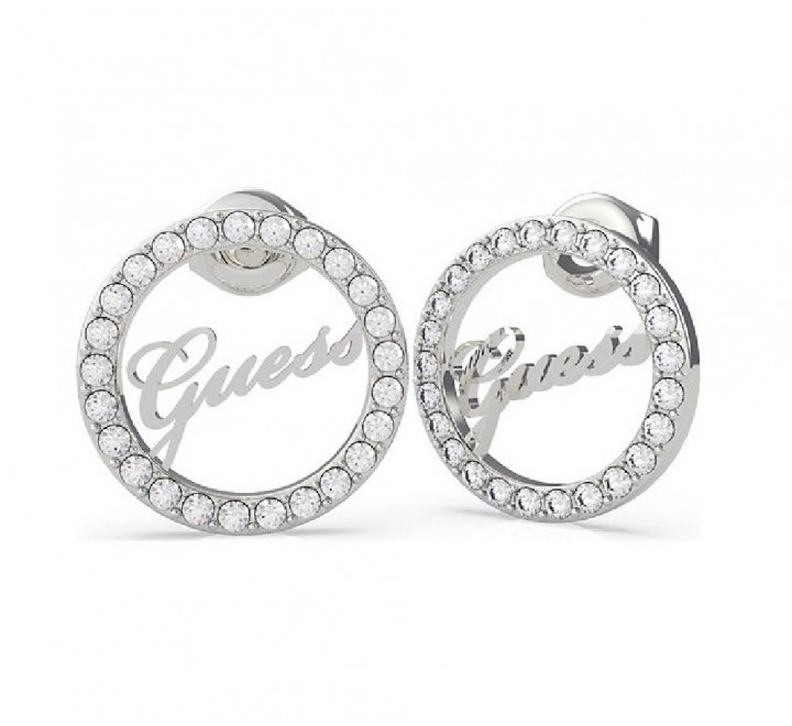 PENDIENTES GUESS UBE20140 ACERO Y CIRCONITAS