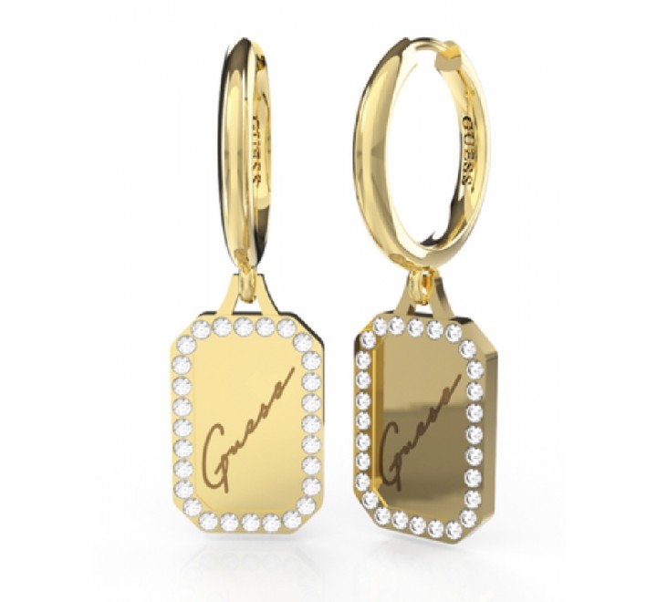 PENDIENTES GUESS ACERO DORADO CIRCONITAS JUBE01133JWYGT-U