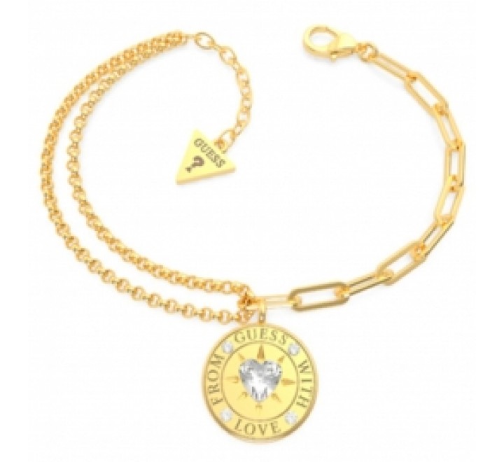 PULSERA GUESS UBB70001-S ACERO DORADO CADENAS DIFERENTES