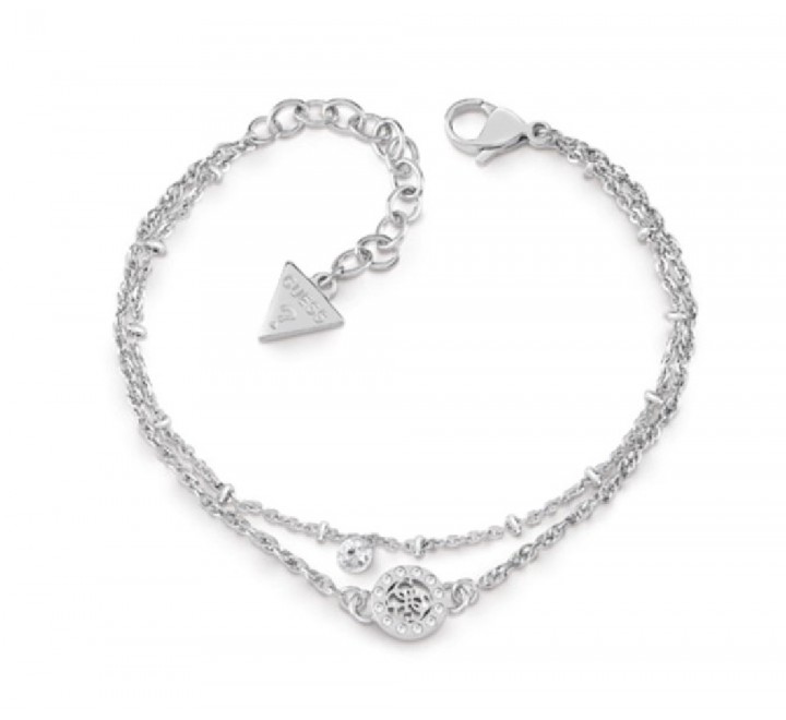 PULSERA GUESS UBB20094-S ACERO DOBLE Y CIRCONITAS