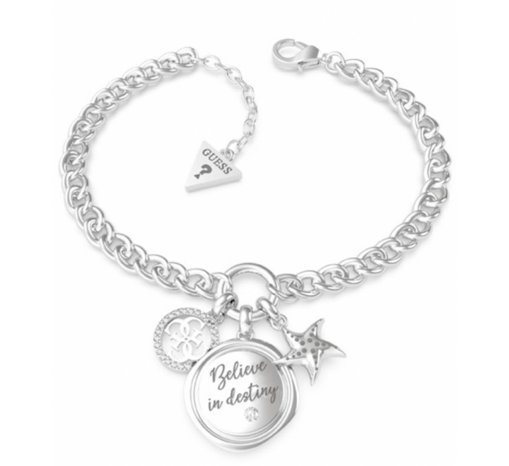 PULSERA GUESS UBB70053-S ACERO CADENA Y TRES COLGANTES