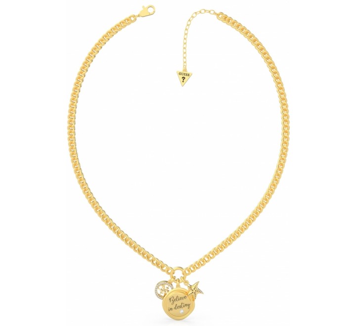 GARGANTILLA GUESS UBN70045 ACERO DORADO TRES COLGANTES
