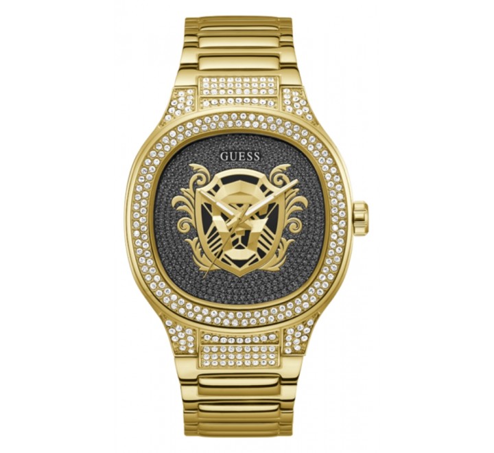 RELOJ GUESS CAJA Y ARMIS ACERO DORADO CIRCONITAS GW0565G1