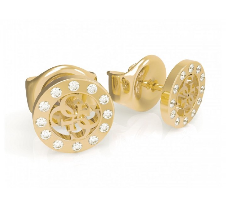 PENDIENTES GUESS UBE79034 ACERO DORADO REDONDO CIRCONITAS