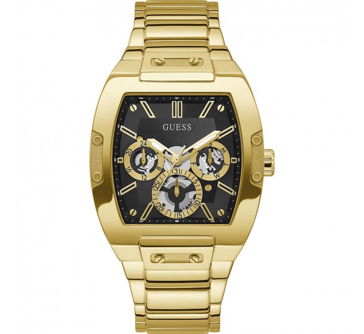 RELOJ GUESS CAJA Y ARMIS ACERO DORADO PHOENIX GW0456G1
