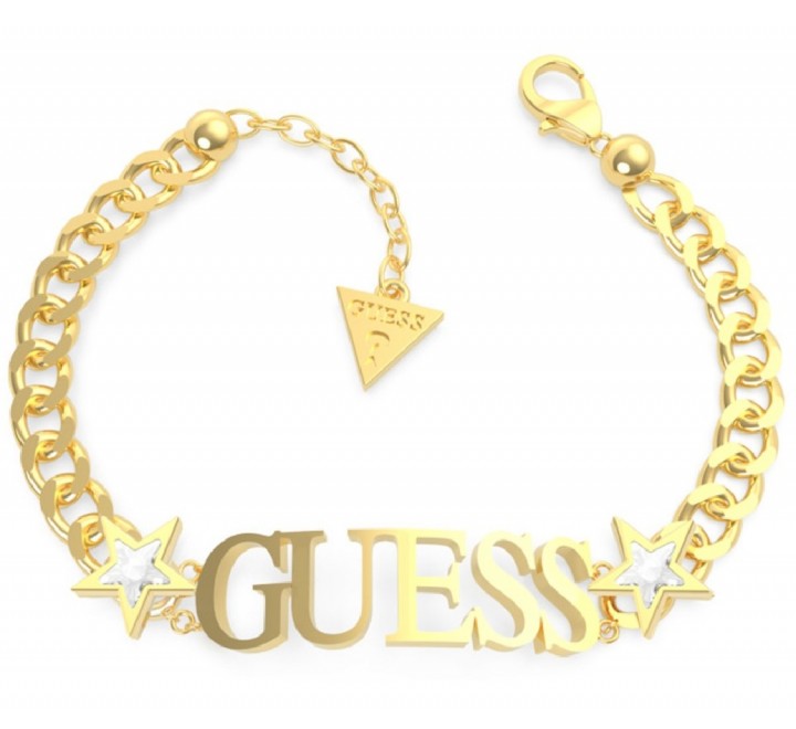 PULSERA GUESS UBB70076-S ACERO DORADO CADENA Y ESTRELLAS