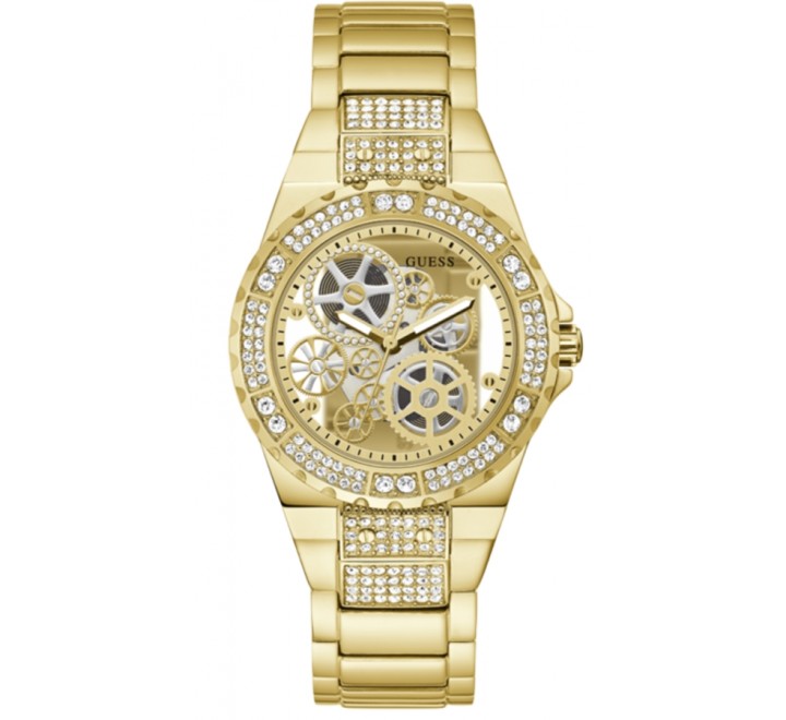 RELOJ GUESS ACERO DORADO CIRCONITAS REVEAL GW0302L2