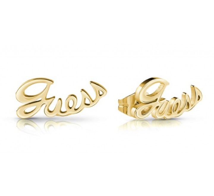 PENDIENTES GUESS UBE28112 ACERO DORADO PALABRA GUESS