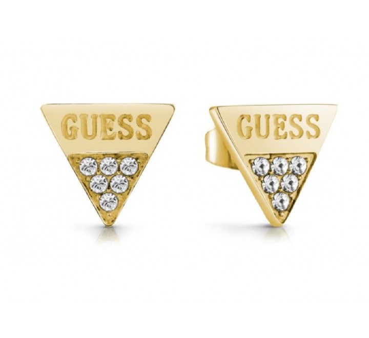 PENDIENTES GUESS UBE28113 ACERO DORADO TRIANGULO CIRCONITAS