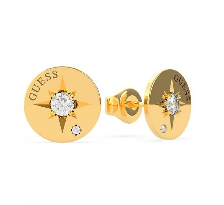 PENDIENTES GUESS UBE20018 ACERO CHAPADO DORADO Y CIRCONITA