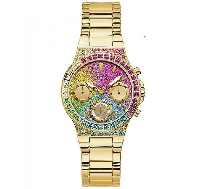 Reloj Guess Sugarrush GW0258L1 analogico para mujer con movimiento de cuarzo correa de acero inoxidable y resistencia al agua de 30 metros