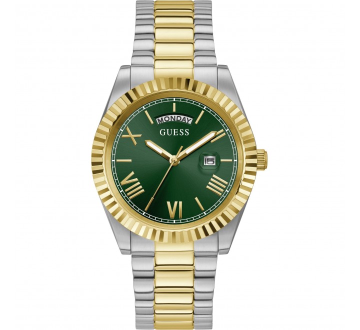 RELOJ GUESS ACERO BICOLOR DORADO ESFERA VERDE GW0265G8