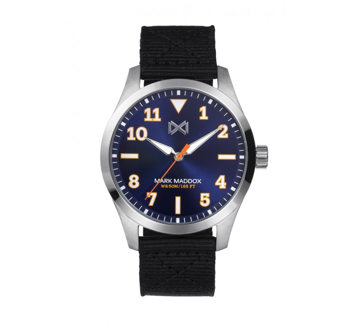 RELOJ MARK MADDOX CAJA ACERO CORREA NEGRA HC7131-34