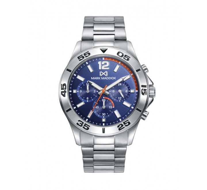 RELOJ MARK MADDOX ACERO MULTIFUNCION ESFERA AZUL HM0114-35