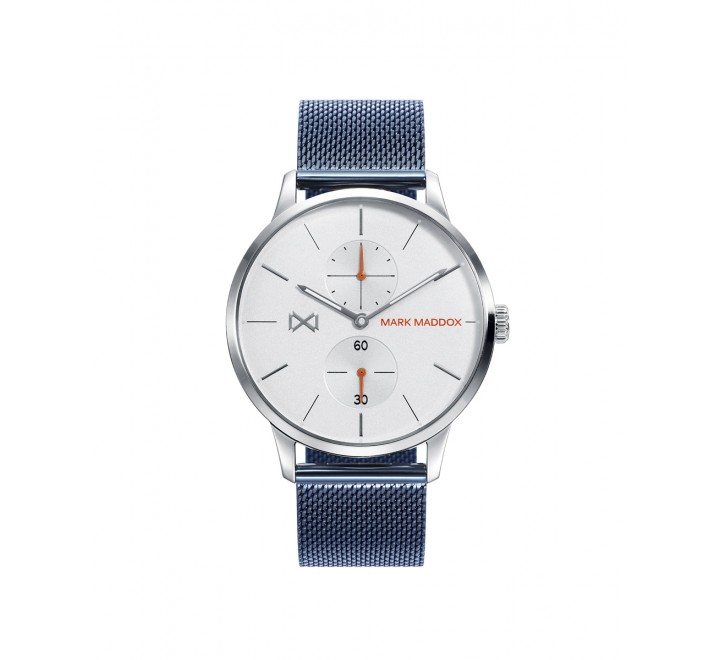 RELOJ MARK MADDOX CAJA ACERO ARMIS ESTERILLA AZUL HM2003-17