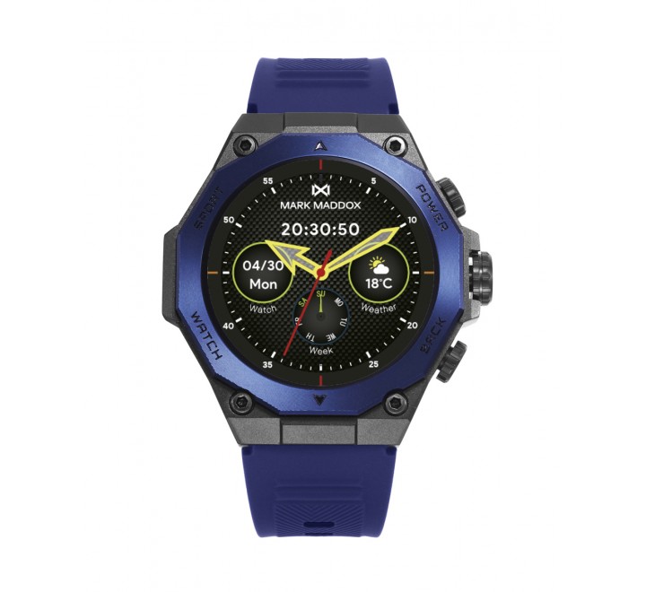 RELOJ SAMRTA MARK MADDOX METAL NEGRO AZUL HS2003-30