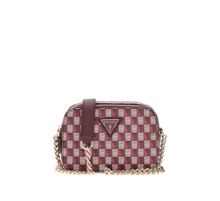 BANDOLERA GUESS WAVE CAMERA CLARET HWJT934414
