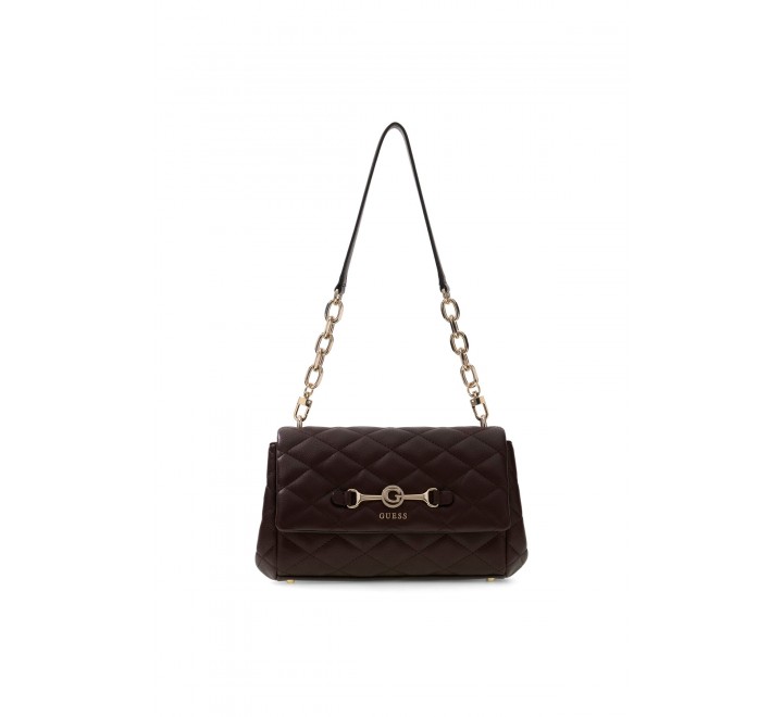 BOLSO GUESS FRANCES FLAP SHOULDER BAG HWQG2241190 BRO