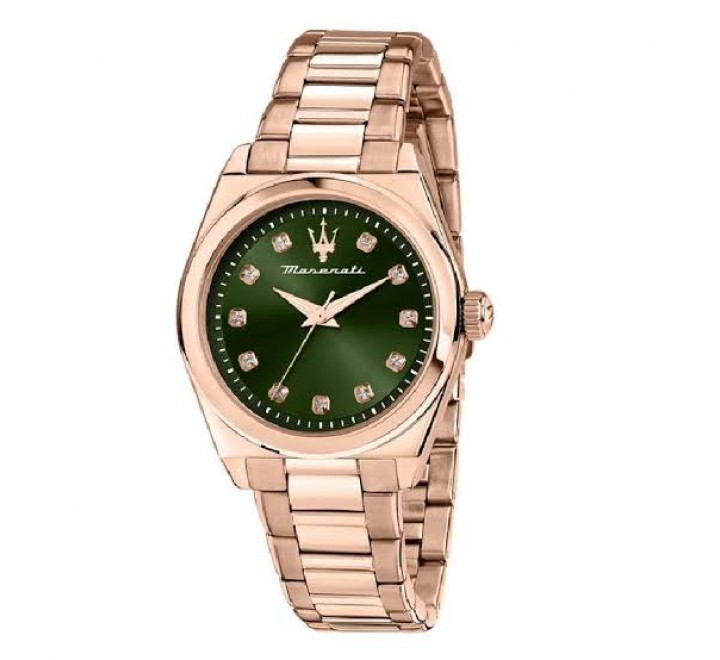 RELOJ MASERATI CAJA 35MM ACERO ROSADO ESF VERDE R8853152501