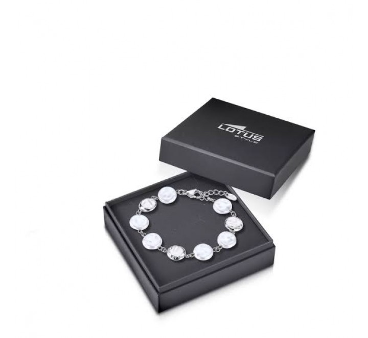 PULSERA ACERO Y PERLAS LOTUS LS2563/2/1