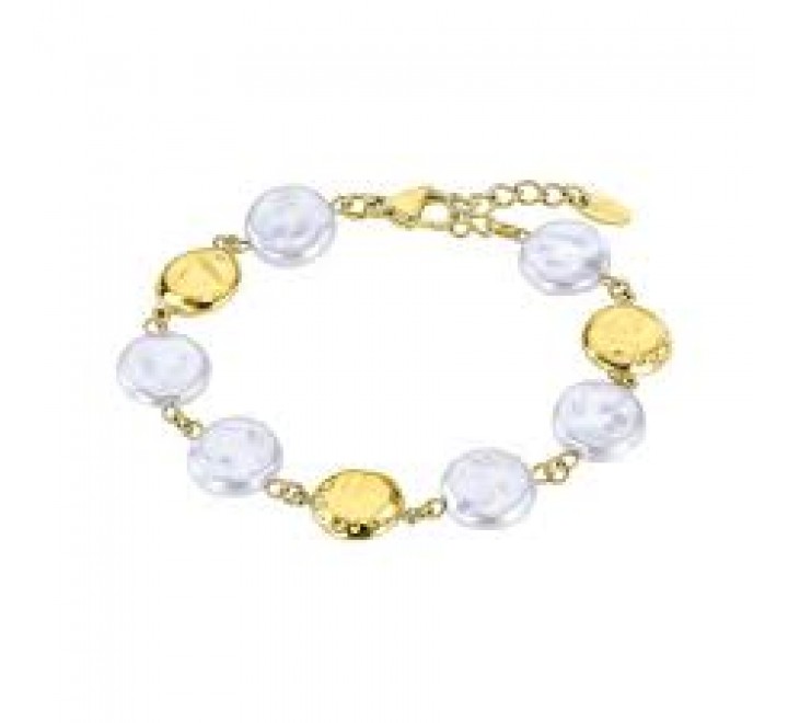 PULSERA PERLA Y DORADO LOTUS LS2563/2/2
