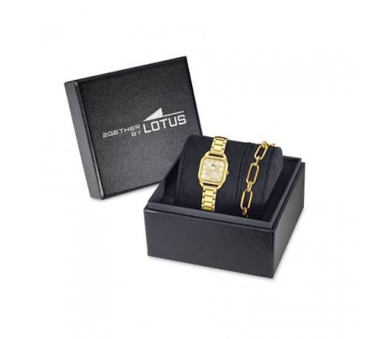 RELOJ LOTUS SEÑORA CHAPADO MAS PULSERA 19021/1