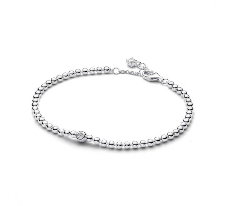 PULSERA PANDORA PLATA CUENTAS Y GEMAS BRILLANTE 594822C01-20