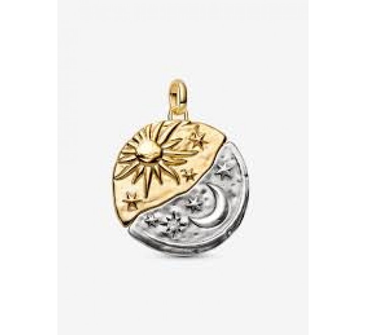 MEDALLON PANDORA PLATA BICOLOR MEDALLON XL SOL Y LUNA 764806C01