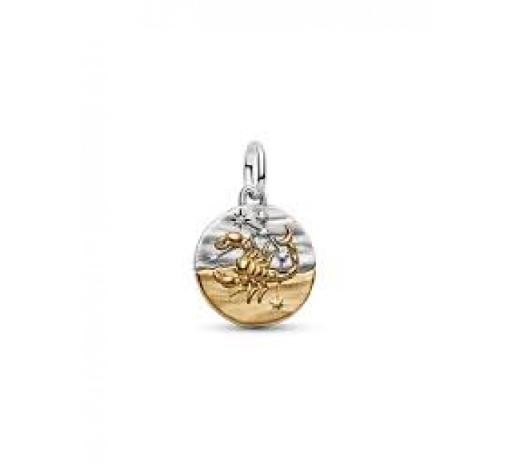 CHARM PANDORA PLATA BICOLOR ZODIACO ESCORPIO 764985C01