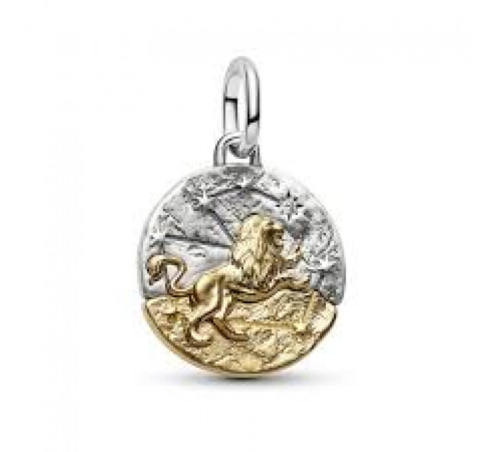 CHARM PANDORA PLATA BICOLOR MEDALLON ZODIACO LEO 764994C01