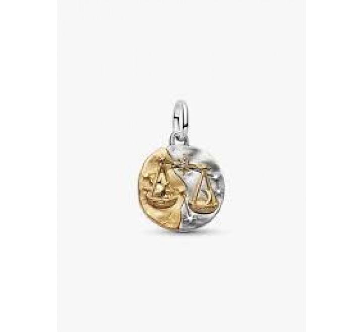 CHARM PANDORA PLATA BICOLOR ZODIACO LIBRA 764983C01