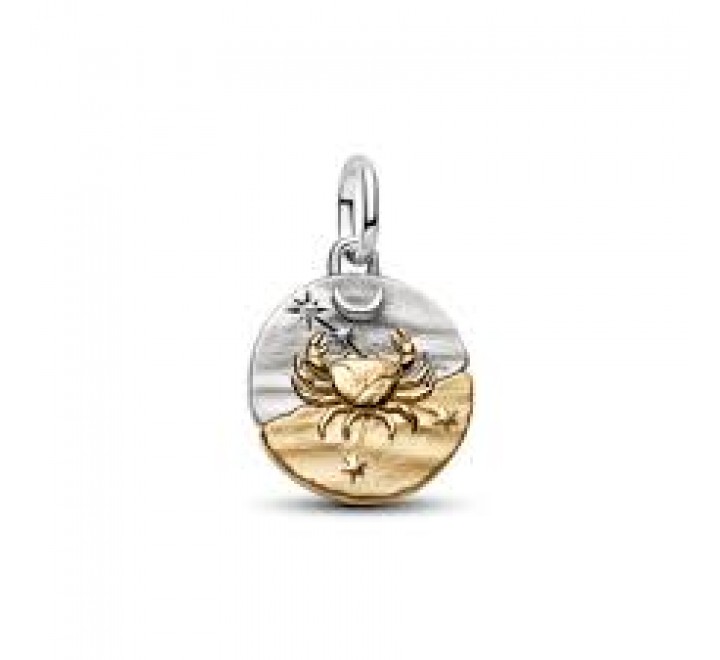 CHARM PANDORA PLATA BICOLOR ZODIACO CANCER 764984C01