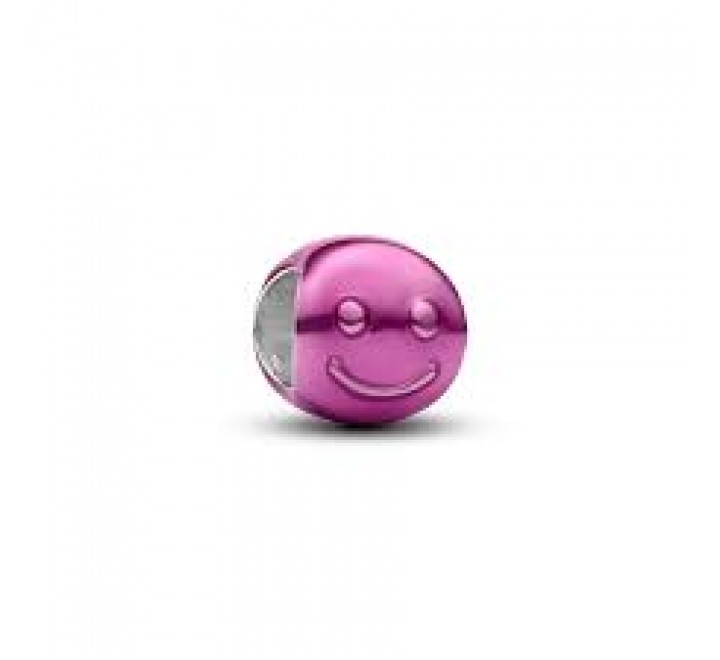 CHARM PANDORA PLATA MINI CARA FELIZ ROSA 794815C01