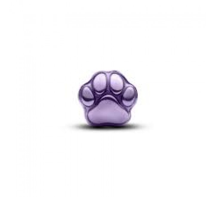 CHARM PANDORA PLATA MINI HUELLA MORADA 794782C01