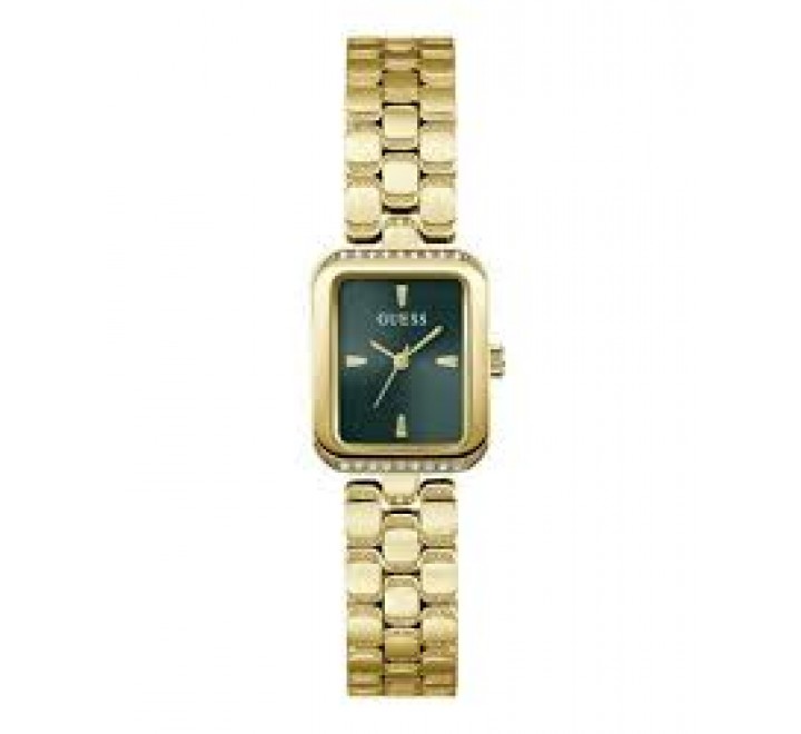 RELOJ GUESS CAJA Y ARMIS ACERO DORADO CIRCONITAS GW0865L8