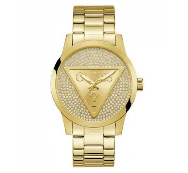 RELOJ GUESS CAJA Y ARMIS ACERO DORADO REDONDO GW0915G1